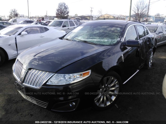 1LNHL9FT2AG611443 - 2010 LINCOLN MKS BLACK photo 2