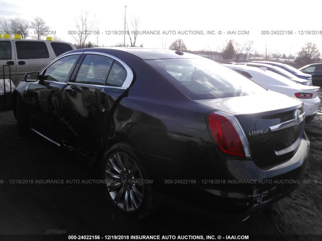 1LNHL9FT2AG611443 - 2010 LINCOLN MKS BLACK photo 3