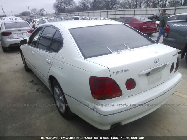 JT8BD69S930185009 - 2003 LEXUS GS 300 WHITE photo 3