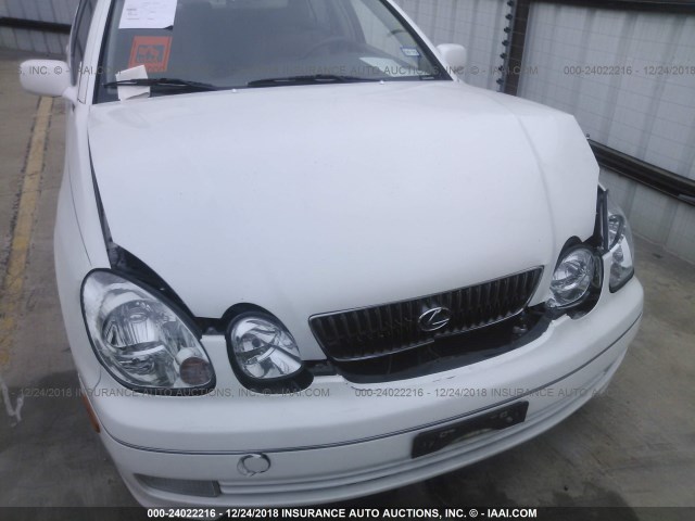 JT8BD69S930185009 - 2003 LEXUS GS 300 WHITE photo 6