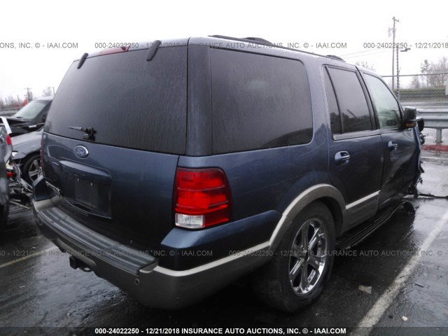 1FMFU17L33LB15470 - 2003 FORD EXPEDITION EDDIE BAUER BLUE photo 4