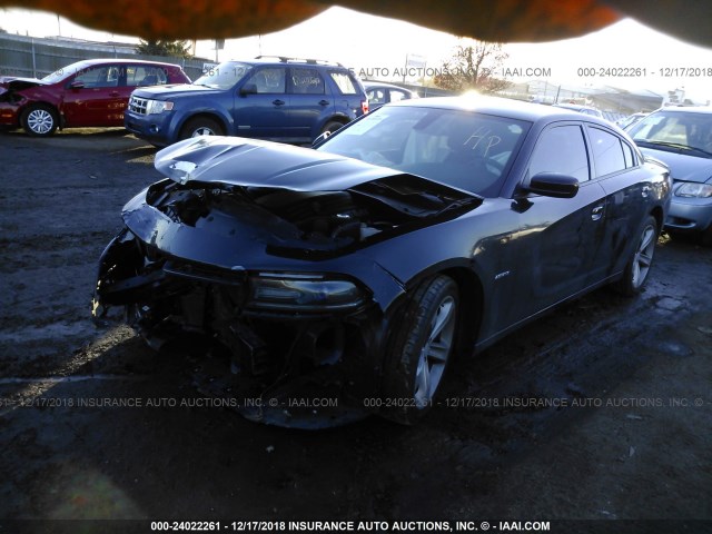 2C3CDXCT6GH246481 - 2016 DODGE CHARGER R/T BLACK photo 2