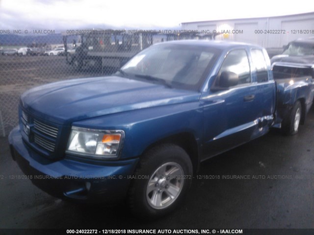 1D7CW3BKXAS159194 - 2010 DODGE DAKOTA SXT BLUE photo 2