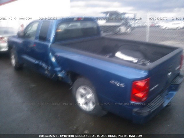 1D7CW3BKXAS159194 - 2010 DODGE DAKOTA SXT BLUE photo 3