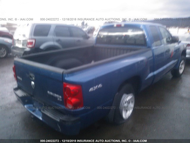 1D7CW3BKXAS159194 - 2010 DODGE DAKOTA SXT BLUE photo 4