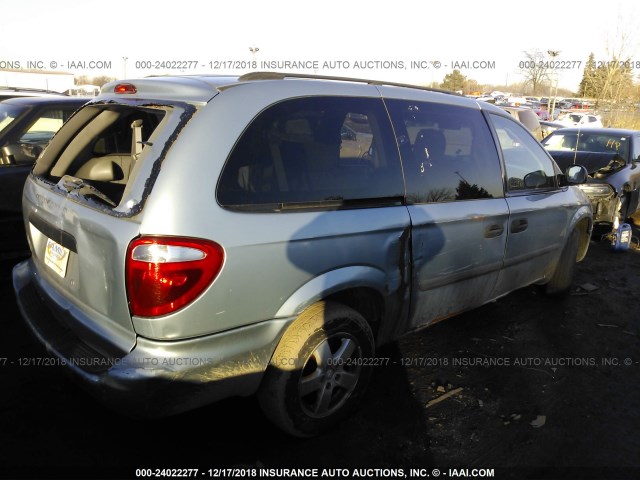 1D4GP24R16B641317 - 2006 DODGE GRAND CARAVAN SE Light Blue photo 4