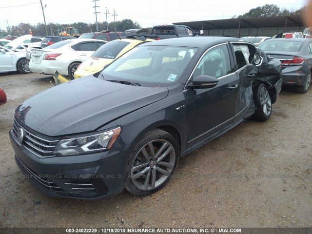 1VWDT7A38HC048959 - 2017 VOLKSWAGEN PASSAT R-LINE GRAY photo 2