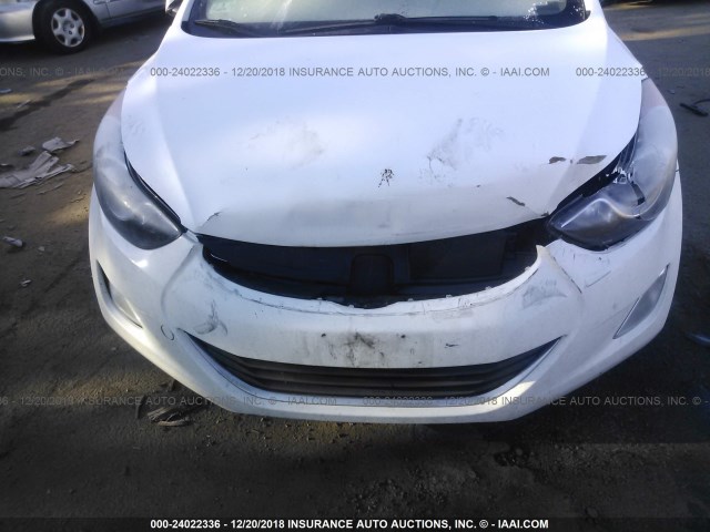 5NPDH4AEXDH390061 - 2013 HYUNDAI ELANTRA GLS/LIMITED WHITE photo 6