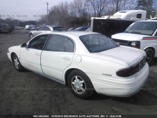 1G4HR54K71U300075 - 2001 BUICK LESABRE LIMITED WHITE photo 3