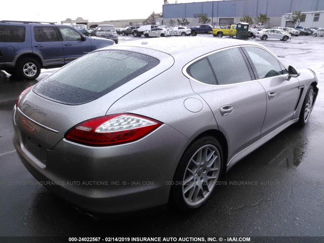 WP0AB2A73AL063745 - 2010 PORSCHE PANAMERA S/4 SILVER photo 4