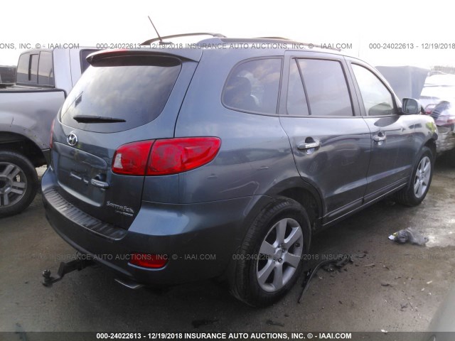 5NMSH73EX7H108041 - 2007 HYUNDAI SANTA FE SE/LIMITED Navy photo 4