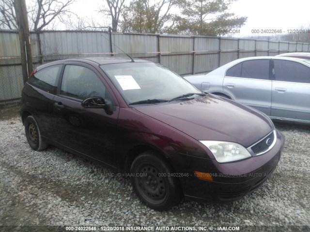 1FAFP31N87W233302 - 2007 FORD FOCUS ZX3/S/SE/SES RED photo 1