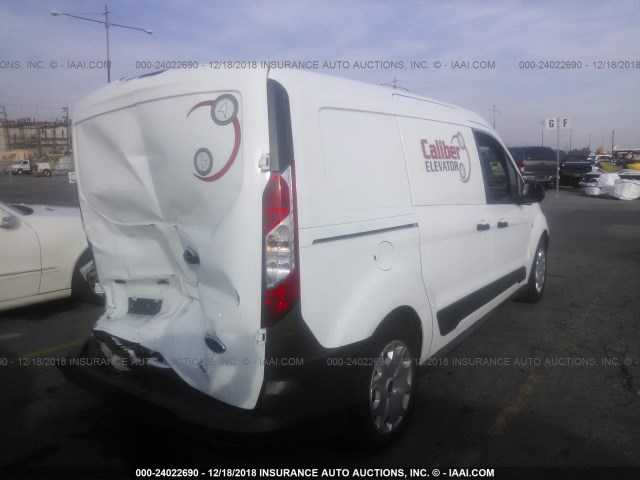 NM0LS7EX8F1227927 - 2015 FORD TRANSIT CONNECT XL WHITE photo 4