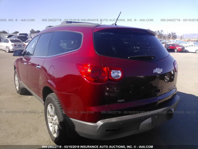 1GNLVFED8AJ251459 - 2010 CHEVROLET TRAVERSE LT RED photo 3