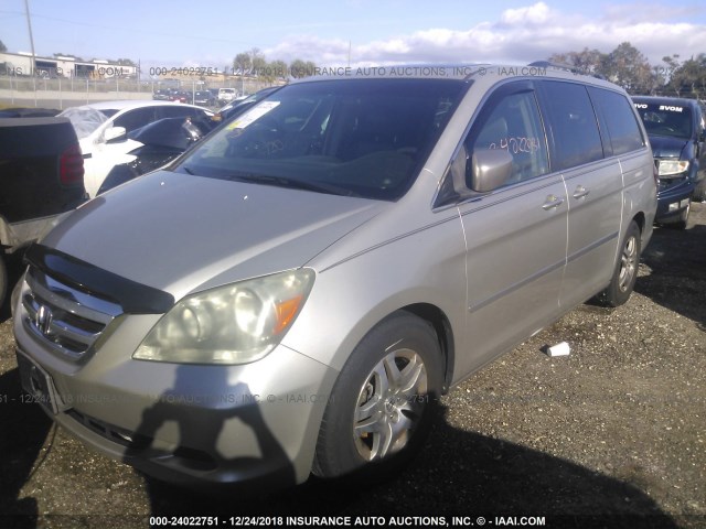 5FNRL38725B087300 - 2005 HONDA ODYSSEY EXL BEIGE photo 6