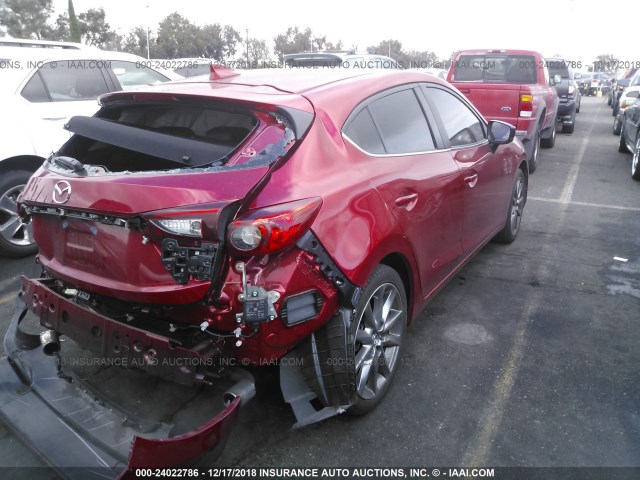 3MZBN1L35JM162644 - 2018 MAZDA 3 TOURING RED photo 4