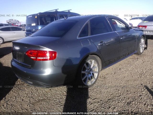 WAUEFAFL2CA119272 - 2012 AUDI A4 PREMIUM PLUS GRAY photo 4