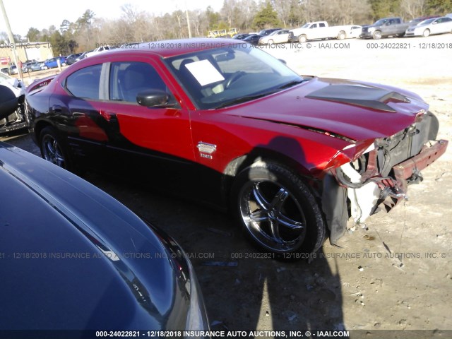 2B3KA43R57H821688 - 2007 DODGE CHARGER SE/SXT RED photo 1