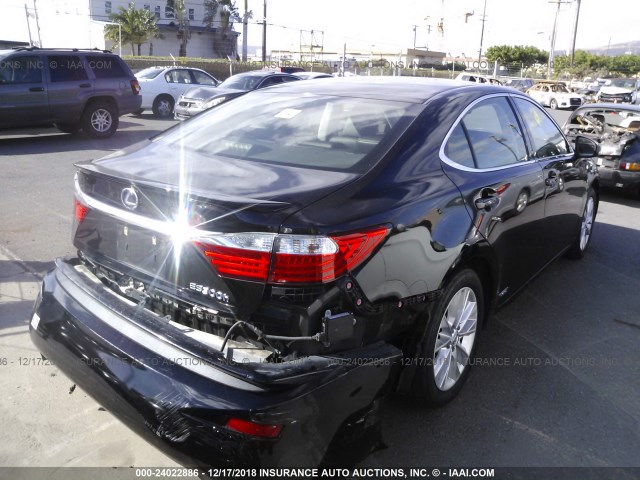 JTHBW1GG5D2026294 - 2013 LEXUS ES 300H BLACK photo 4