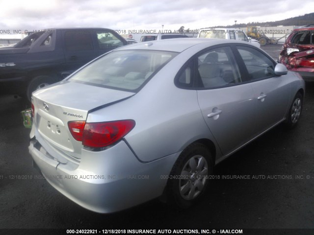 KMHDU46D98U336706 - 2008 HYUNDAI ELANTRA GLS/SE/LIMITED SILVER photo 4