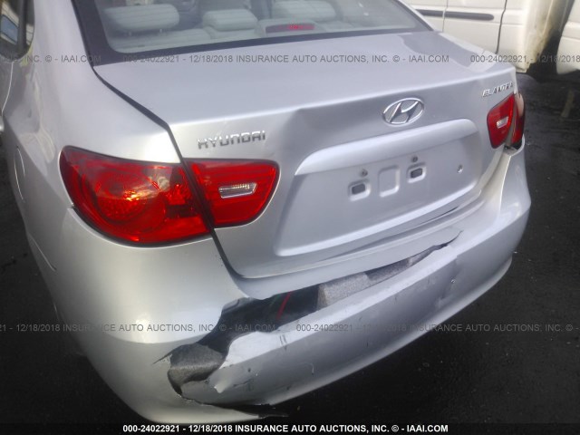 KMHDU46D98U336706 - 2008 HYUNDAI ELANTRA GLS/SE/LIMITED SILVER photo 6