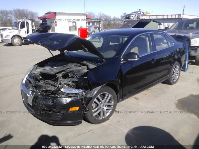 3VWDF71K26M769417 - 2006 VOLKSWAGEN JETTA 2.5L LEATHER BLACK photo 2