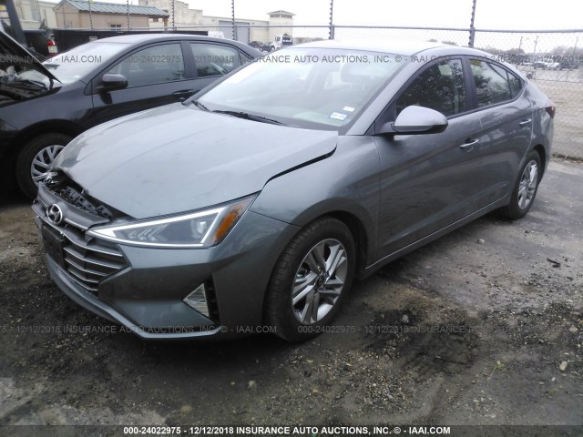 KMHD84LF4KU736822 - 2019 HYUNDAI ELANTRA SEL/VALUE/LIMITED GRAY photo 2