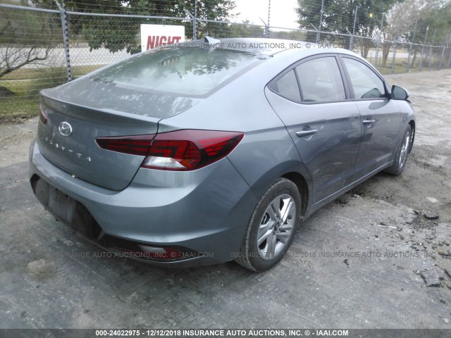 KMHD84LF4KU736822 - 2019 HYUNDAI ELANTRA SEL/VALUE/LIMITED GRAY photo 4