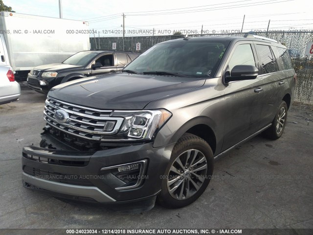 1FMJU1KT9JEA41460 - 2018 FORD EXPEDITION LIMITED GRAY photo 2