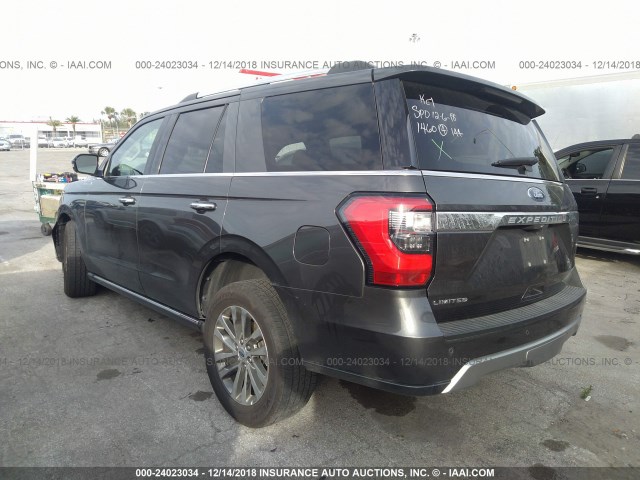 1FMJU1KT9JEA41460 - 2018 FORD EXPEDITION LIMITED GRAY photo 3