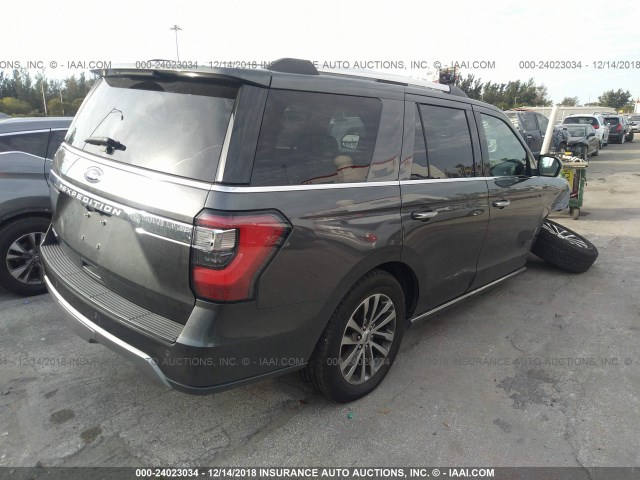 1FMJU1KT9JEA41460 - 2018 FORD EXPEDITION LIMITED GRAY photo 4