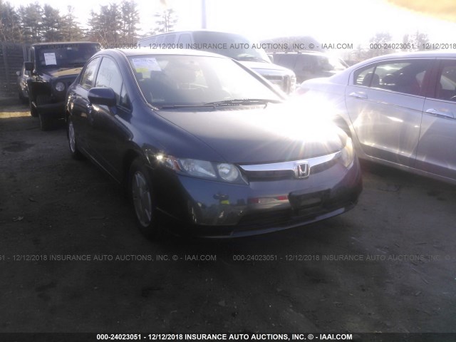 JHMFA36267S021367 - 2007 HONDA CIVIC HYBRID GRAY photo 1