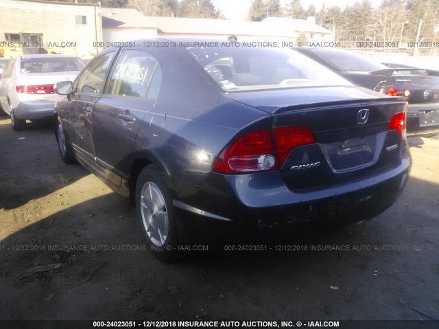 JHMFA36267S021367 - 2007 HONDA CIVIC HYBRID GRAY photo 3