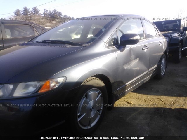 JHMFA36267S021367 - 2007 HONDA CIVIC HYBRID GRAY photo 6