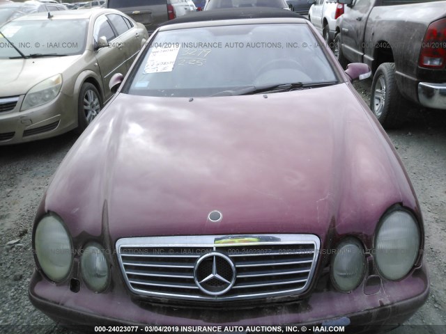 WDBLK70G41T072573 - 2001 MERCEDES-BENZ CLK RED photo 6