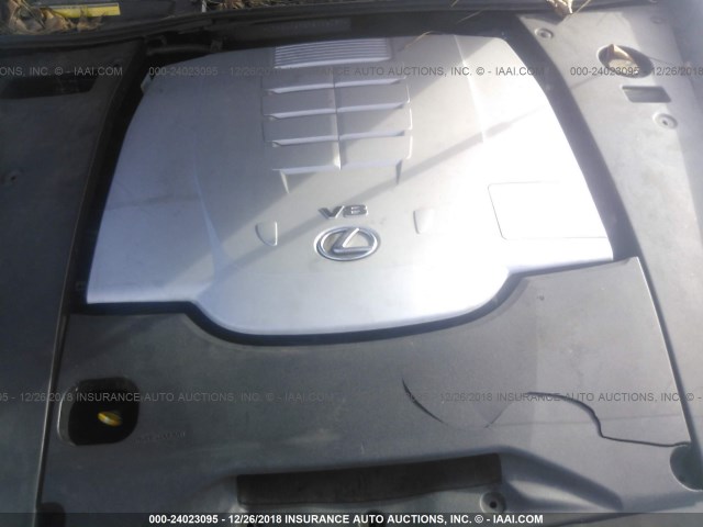 JTHBL46F275006137 - 2007 LEXUS LS SILVER photo 10