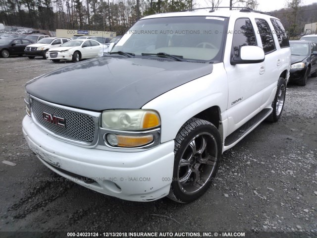 1GKEK63U72J300377 - 2002 GMC DENALI WHITE photo 2