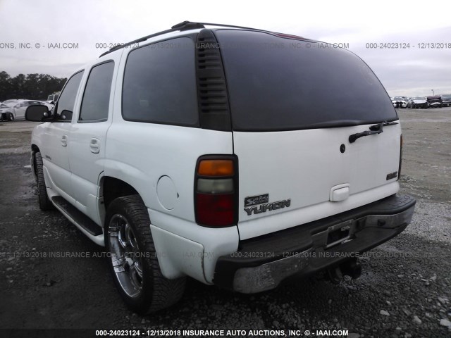 1GKEK63U72J300377 - 2002 GMC DENALI WHITE photo 3