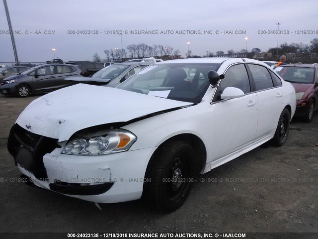 2G1WD5E37D1146915 - 2013 CHEVROLET IMPALA POLICE WHITE photo 2