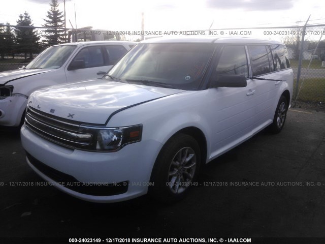 2FMGK5B86EBD18960 - 2014 FORD FLEX SE WHITE photo 2