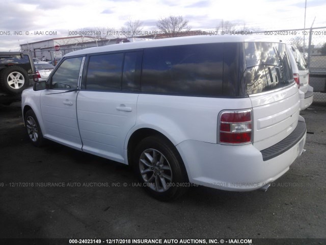 2FMGK5B86EBD18960 - 2014 FORD FLEX SE WHITE photo 3