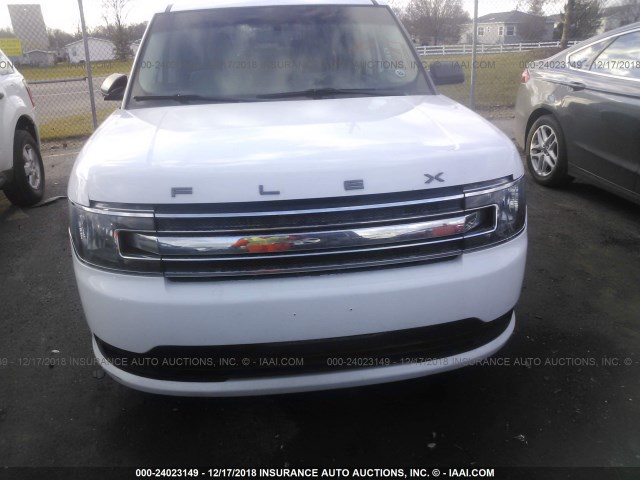 2FMGK5B86EBD18960 - 2014 FORD FLEX SE WHITE photo 6