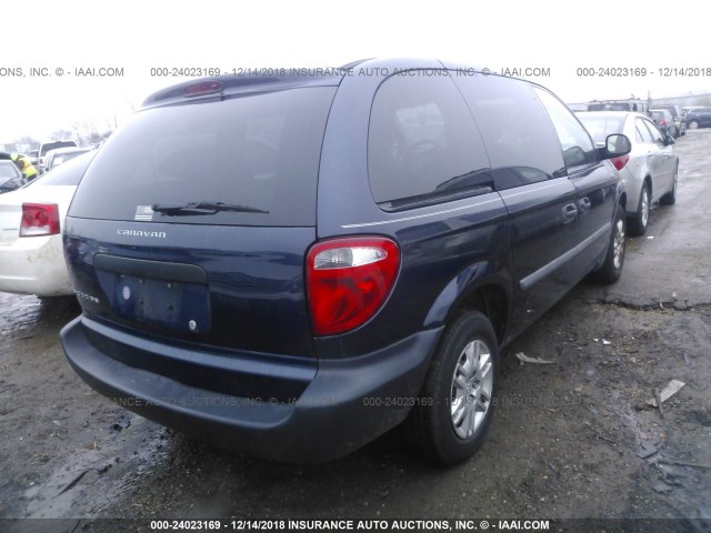 1D4GP25BX6B518732 - 2006 DODGE CARAVAN SE BLUE photo 4