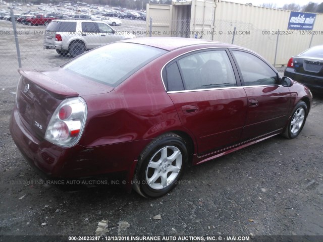 1N4AL11D66C170217 - 2006 NISSAN ALTIMA S/SL MAROON photo 4