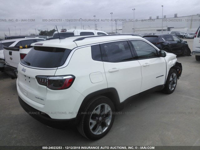 3C4NJDCB6KT639433 - 2019 JEEP COMPASS LIMITED WHITE photo 4