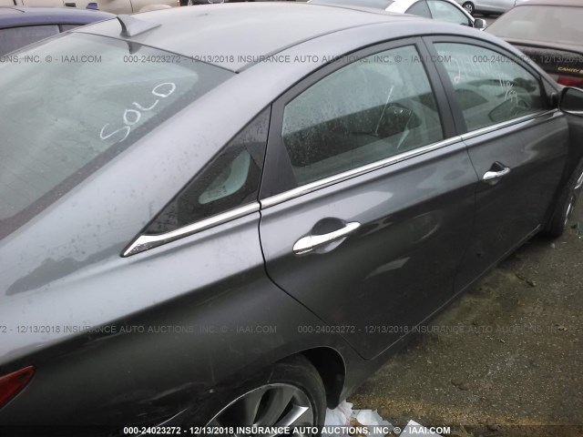 5NPEC4AC2BH285660 - 2011 HYUNDAI SONATA SE/LIMITED GRAY photo 4