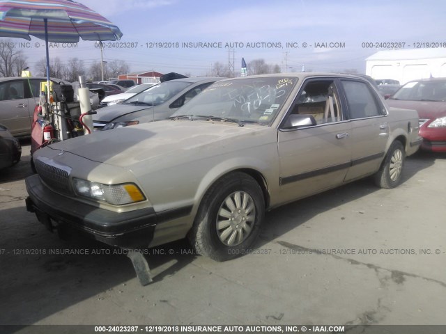 1G4AG55N7P6459045 - 1993 BUICK CENTURY SPECIAL TAN photo 2