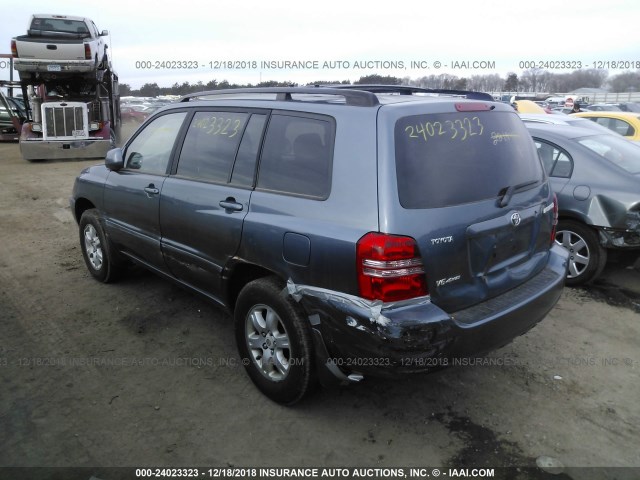 JTEHF21A830112436 - 2003 TOYOTA HIGHLANDER LIMITED BLUE photo 3