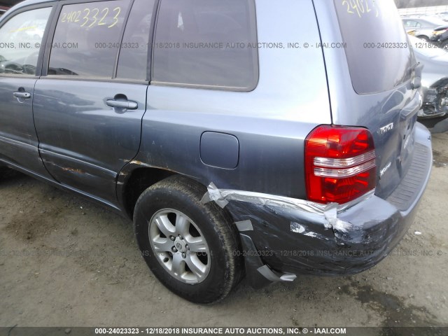 JTEHF21A830112436 - 2003 TOYOTA HIGHLANDER LIMITED BLUE photo 6