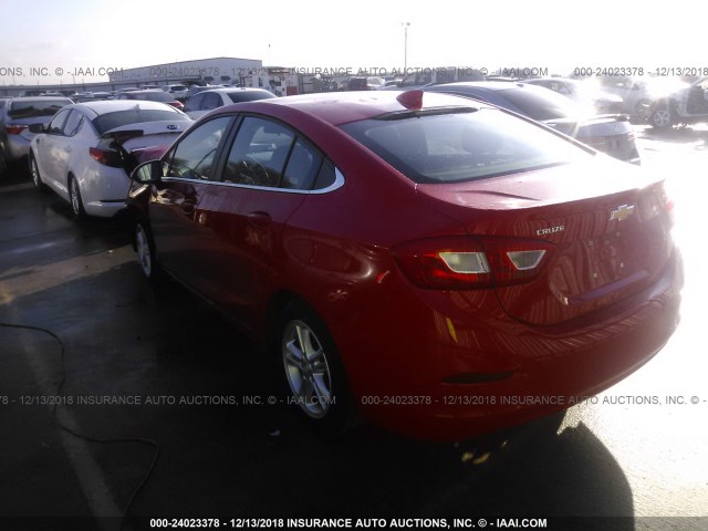 1G1BE5SMXH7227991 - 2017 CHEVROLET CRUZE LT RED photo 3